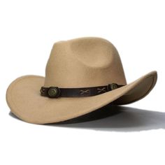 Coming in nine different solid colors, this Cowboy Hat suits whatever style your child needs for a formal party. It is made of 100% wool, giving your kid the comfort on a cold winter night. Show this off on the night of the formal party and prepare yourself for compliments that your child will receive from anyone at the party. The tall crown has a center dent and pinched front, establishing a look that is charming and appealing. The sides of the brim are turned up to exhibit the style of a cowboy hat. Around the hat is a beaded coffee alloy leather band to add an intensity to its style. Whether you present this as a gift to a loved one or give this to your child to wear in a party, you'll surely thank Innovato Design for coming up with such a product.  Product Highlights:   High quality wo Western Style Flat Bill Felt Hat For Winter, Western Style Felt Hat With Flat Bill For Winter, Western Felt Hat With Flat Bill For Winter, Western Flat Bill Felt Hat For Winter, Winter Rodeo Felt Hat With Flat Bill, Beige Winter Rodeo Hat, Beige Felt Hat For Rodeo And Winter, Beige Felt Hat For Rodeo In Winter, Western Winter Hat