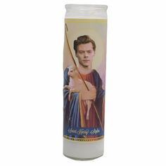 Harry Styles Devotional Prayer Saint Candle Tall white altar/ prayer candle featuring the Patron Saint of Hotness. The image is photoshopped then printed and pasted to a traditional "7 day" white altar candle. Placement may vary slightly as these are hand-cut and placed. Please exercise caution when handling the candles and in general keep them in moderate conditions. While sturdy, ultimately these are art prints and are not able to withstand moist hot conditions. If you are interested in custom Candle Placement, Saint Candles, Candle Altar, Prayer Candles, Harry Styles Pictures, Patron Saints, Indie Brands, Funny Things, Harry Styles