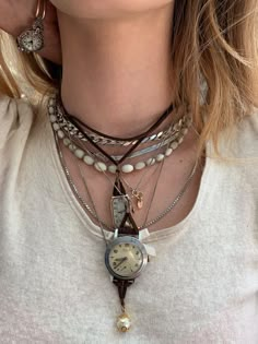 Alt Accessories, Free People Necklace, Thrift Fashion, Stacked Jewelry, Layered Jewelry