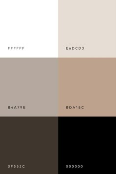 the color scheme is neutral and black, white, brown, beige, and grey