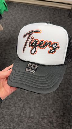 The perfect trucker hat for any school event. What's your mascot? Always printed in black glitter... I just need to know another color to pair it with (the foil outline) Ships Fast! Makes a Perfect Gift Baseball Hat Design Ideas, Baseball Hat Design, Hat Design Ideas, School Spirit Wear, School Event, Spirit Wear, Hat Design, Hat Patches, Black Glitter