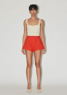 THE HOT PANTS Summer Vacation Skort With Built-in Shorts, Chic Cotton Skort With Built-in Shorts, Fitted Summer Shorts Mini Length, Fitted Summer Mini Shorts, Fitted Mini Length Summer Shorts, Trendy Mini Shorts For Summer, Chic Short Tops For Summer, Trendy Mini Length Summer Bottoms, Chic Short Summer Tops