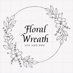 floral wreath svg and png