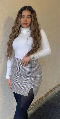 Grey Skirt White Top Outfit, Church Ootd, White Top Outfit, Nicole Ramirez, White Tops Outfit, Fits Inspiration, Teen Swag, 2piece Outfits, Moms Fashion