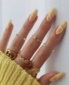 Yellow Nails Design, Cute Summer Nails, Vacation Nails, Yellow Nails