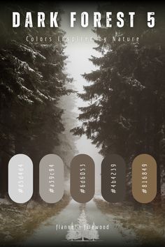 the dark forest 5 color palette is shown