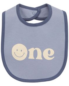 Keep baby's clothes safe with this super cute and festive bib! Fun Blue Top For First Birthday, Cotton Playtime Bib For Babies, Blue Cotton Top For First Birthday, Cute Cotton Bib For Playtime, Playful Cotton Bib, Machine Washable, Playful Cotton Bib Machine Washable, Cute Blue Bib For Playtime, Playful Cotton Bib As A Gift, Cute Cotton Bib As Gift