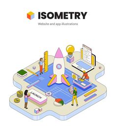 an image of a website with people working on it and the words,'isometry