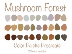 the color palette for mushroom forest