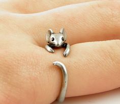 Mouse Wrap Ring Animal Wrap Rings, Ring Man, Boho Chic Jewelry, Animal Rings, Wrap Ring, Cuff Rings, Fashion Ring, Mua Sắm, Wrap Rings