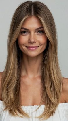 Elevate Your Style with These Long Mom Haircuts - Inspire Inlet Round Layers On Straight Hair, Thick Hair Layers Long, Straight Hair Medium Length Haircuts, Medium Long Hair Straight, Long Straight Haircut Ideas, Long Layers On Straight Hair, Medium Length Haircut With Side Part, Face Layers Long Hair, Haircuts For Thick Long Hair