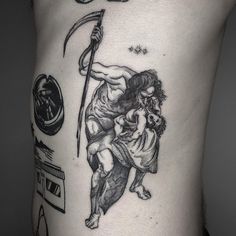 Tiny version of Rubens Saturn. Thanks, Nikolai. #tttism #blackclawneedle Saturn Eating His Son, Tiger Tatoos, Tattoo Angel, Woodcut Tattoo, Paris Tattoo, Engraving Tattoo, Black Claws, Witch Tattoo