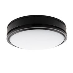 a black ceiling light on a white background