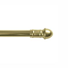 an antique brass door handle on a white background