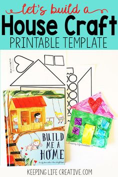 this house craft is perfect for kids to do with their own artwork and coloring pages