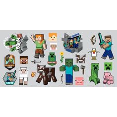 the minecraft characters are all made up of different types of materials and sizes, including paper