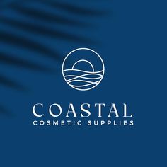 the logo for coastal cosmetic supplies, which is designed to look like an ocean wave