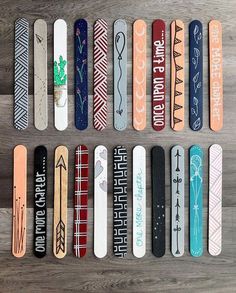 diy for room decoration Painted Bookmarks, Stick Art, Bookmarks Kids, Popsicle Stick Crafts, Kraf Diy