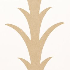 a white and beige wallpaper with an abstract design on the bottom half of it