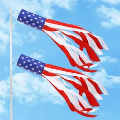 PRICES MAY VARY. 😍Large American Flag Bunting: 2 Pack 60 Inch American Flag Windsock Made of 100% polyester material with solid Streamers and Swivel Clip. US Flag Wind Socks outdoor have vibrant red, white, and blue colors perfect for adding a spirited touch to any Patriotic occasion. 🏖️100% polyester: American Flag Windsock are made of 100% polyester, strong and durable, you can use them for a long time, suitable for patriotic and other special occasions. US Flag Wind Socks are machine washab American Flag Bunting, Wind Socks, Eid Al-adha, Independence Day Decoration, Patriotic Stars, 4th Of July Decorations, Outdoor Flags, Outdoor Decorations, Eid Al Adha