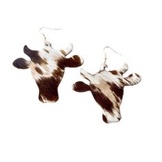 PRICES MAY VARY. Quality Material: Crafted from high-quality leather and surgical steel posts, these cow print earrings are nickel-free and lead-free, making them hypoallergenic and gentle on the skin. The lightweight faux leather and silver-plated ear hooks offer a soft and comfortable wear, cowgirl earrings for women dangling are a favorite among fashionistas Unique Design: With their chic cow print colors and stylish designs, western earrings for women are perfect for enhancing your wardrobe. Cowboy Earrings, Cowgirl Earrings, Animal Print Earrings, Cow Head, Western Earrings, Animal Earrings, Western Cowgirls, Earrings Bohemian, Earring Jewelry