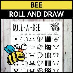 a bee roll and draw game for kids