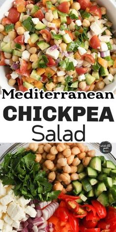 this mediterranean chickpea salad is an easy and healthy side dish for any meal