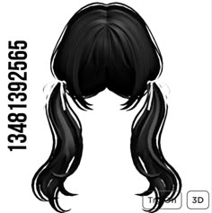 Curly Low Pigtails, Low Pigtails, Paper Projects Diy, Fit Board, Hair Codes, Y2k Hair, Hair Illustration, High Hair, Roblox Guy