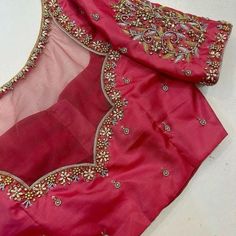 #indianblouse #blouse #blousedesign #sareeblouse 3saree #ethnicwear #beautifulblousedesign #highneckblouse #traditionalblouse #cottonblouse #highneckblouse #backlessblouse #saree #redsaree #ethnicwear #indianwear #bridal #indianbride #karwachauth #redblouse Aari Work Blouse For Pink Blouse, Net Blouse Designs With Aari Work, Back Net Aari Work Blouse, Self Colour Saree Blouse Designs, Designer Work Blouses, Simple Net Aari Work Blouse Designs, Maroon Blouse Designs Bridal, Aari Work Net Blouse Designs, New Model Maggam Work Blouse Designs