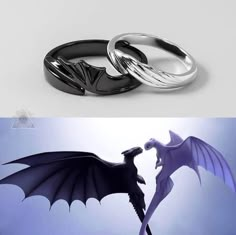 خواتم خطوبة, Cute Couple Gifts, Dragon Trainer, Magical Jewelry, Couple Jewelry, Matching Jewelry, Toothless, Fancy Jewelry, Train Your Dragon