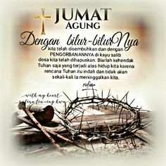 ✿*´¨)*With My Heart 🙏🕇 ¸.•*¸.• ✿´¨).• ✿¨) (¸.•´*(¸.•´*(.✿ JUMAT  AGUNG...TYM  1 Petrus 2:24 Ia sendiri telah memikul dosa kita di dalam tubuh-Nya di kayu salib, supaya kita, yang telah mati terhadap dosa, hidup untuk kebenaran. Oleh bilur-bilur-Nya kamu telah sembuh. Jumat Agung, Autumn Moon Festival, Good Friday Images, Good Morning Wishes Gif, Friday Images, Holy Saturday, Wallpaper Wa, Inspirational Verses, Ayat Alkitab