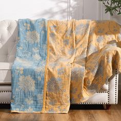 PRICES MAY VARY. Floral Desgin: Elevate your home décor with our vintage floral style 100% cotton throw blanket, featuring a stunning geometric pattern that adds a touch of elegance and warmth to any room Ready Made Reversible: Package includes one piece of lightweight blanket. Enjoy the flexibility of our reversible design, allowing you to switch up the look of your space Premium Material: Crafted from 100% breathable cotton, this twin size muslin blanket provides ultimate comfort while being s Blanket For Bedroom, Floral Throw Blanket, Boho Blanket, Embroidered Blanket, Blue Throw Blanket, Pattern Blanket, Quilted Throw Blanket, Floral Blanket, Green Throw