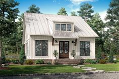 this is a computer rendering of the small cottage style house plans for families and their children