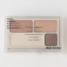 Details: Brand: Mujirushi Ryohin Size: 1.0cm x 4.0cm x 6.0cm Weight: 20g Japan Makeup Products, Korean Makeup Brands, Eye Makeup Products, Japan Makeup, Y2k Makeup, Swag Makeup, Neutral Eyeshadow, Aesthetic Gif, Makeup Brands