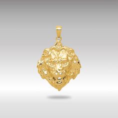 Introducing the 14K Gold Lion Necklace Pendant, a majestic representation of one of the most powerful creatures in the animal kingdom. This lion head charm symbolizes strength and courage, making it a perfect gift for anyone who embodies or aspires to these qualities. Crafted from premium 14K gold, this pendant features a detailed depiction of a lion's head, showcasing a regal and fierce expression. The intricate details bring the lion's features to life, with a high-polish finish that highlight Powerful Creatures, Lion Necklace Mens, Fierce Expression, Lion Pendant Gold, Lion Head Necklace, Majestic Lion, Lion Necklace, Tiger Gold Pendant, Gold Lion