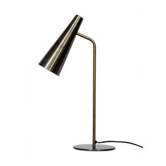 TRUMPET TABLE LAMP | Modishstore | Table Lamps-3 Modern Task Lamp, Brass Desk Lamp, Candle Power, Brass Desk, Task Lamp, Stylish Curtains, Gold Table Lamp, Iron Lamp, Metal Desks