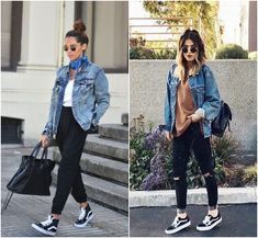 Tá na Moda – Vans! Colored Vans Outfit, Vans Black High Tops Outfit, Van Style Outfits, High Top Black Vans Outfits, Outfits With Hi Top Vans, High Top Vans Outfit Fall, Vans Seldan Outfit, High Top Vans Outfit Winter, Vans Sneakers Outfit Woman