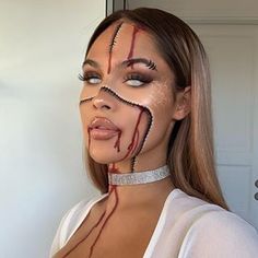 Zombie Makeup Women, Angel Halloween Costumes, Creepy Halloween Makeup, Cool Halloween Makeup