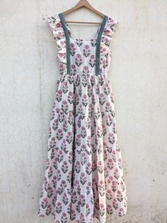 Hand Block Printed dress| Summer Dress| Cotton Dress| Floral print| Handmade| Made in India Block Print Dress| Cotton Tier dress Indian Tunic, Tier Dress, Printed Summer Dresses, Cotton Dress Summer, Beautiful Dress Designs, Printed Cotton Dress, Bohemian Dress, Printed Maxi Dress, Floral Print Dress