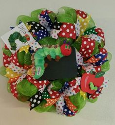 the very hungry caterpillar wreath