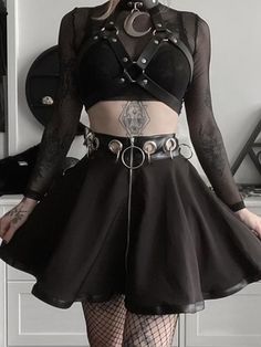 Goth Skirt Outfit, Goth Things, Goth Skirt, Egirl Fashion, E Girl Outfits, Aesthetic Grunge Outfit, Dark Style, Alternative Style, Swaggy Outfits