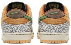 Never go out of style with the Nike SB Dunk Low Pro "Safari". This unconventional take on the silhouette features a tan canvas base overlaid by leather animal print panels, sitting atop are two mismatched Swooshes in brown and neon green. Underfoot, the neutral toned sole ties the look together. Vapour Max Nike, Nike Sb Dunk Low Pro, Air Jordans Women, Dunk Low Nike, Nike Sacai, Low Air Jordan 1, Jordan 8, Nike Sb Dunk Low, Womens Air Jordans