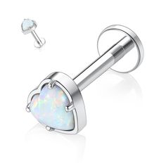 PRICES MAY VARY. ✿Materials:Made of quality G23 Titanium and chic opal.Hypoallergenic and nickel free,suitable for sensitive body.Better than Surgical Steel. ✿Gauge: 16G(1.2mm); Barbell Length: 5/16"(8mm); Heat Opal Size:5mm.Perfect Size For Women And Mens As Daily Piercings. ✿Internally Threaded:Excellent internal thread tightening flexibly, will not fall off easily, it is worth having.High polished bar surface, lightweight and comfortable to wear. ✿Perfect addition to the following piercings:L Labret Piercing Jewelry, Piercings Lip, Medusa Ring, Lip Jewelry, Labret Jewelry, Forward Helix Piercing, Lip Stud, Tragus Stud, Cartilage Earrings Stud