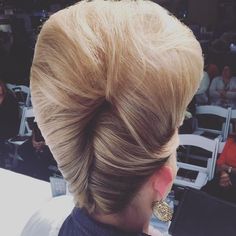 French Twist Updo, Twist Updo, Bouffant Hair, Teased Hair, Sleek Updo, Twist Hair, Updo Hairstyle, Hairdos For Short Hair