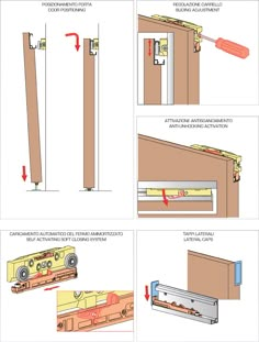 the instructions for how to install sliding doors