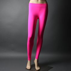 Material: 90% Nylon 10% Spandex Brand New Measurement: One Size: Total Length: 30.5" Rise: 7" Inseam: 23" Waist (Unstretched): 12" Style: 5603 Trendy Full-length Elastane Leggings, Tight Mid-rise Elastane Leggings, High Stretch Solid Color Tights For Spring, High Stretch Solid Tights For Spring, High Stretch Solid Color Elastane Pants, Compression Elastane Pants, Tight Solid Elastane Pants, Solid Color High Stretch Footless Pants, Fitted Mid-rise Elastane Leggings