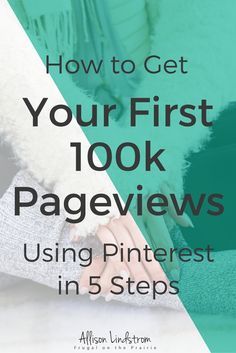 two hands holding each other with the text how to get your first 100k pageviews using pinterest in 5 steps