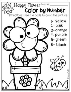 the color by number worksheet for children