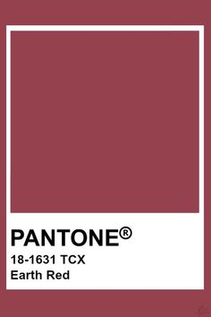 the pantone color is red and has a white rectangle on top of it