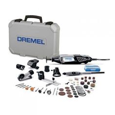 the dremel tool kit is packed with tools